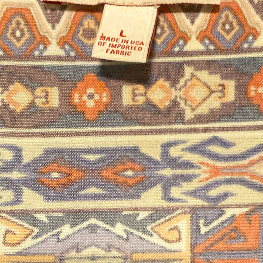 Multi color tunic with 3/4 bell sleeves - Picture 4 of 5